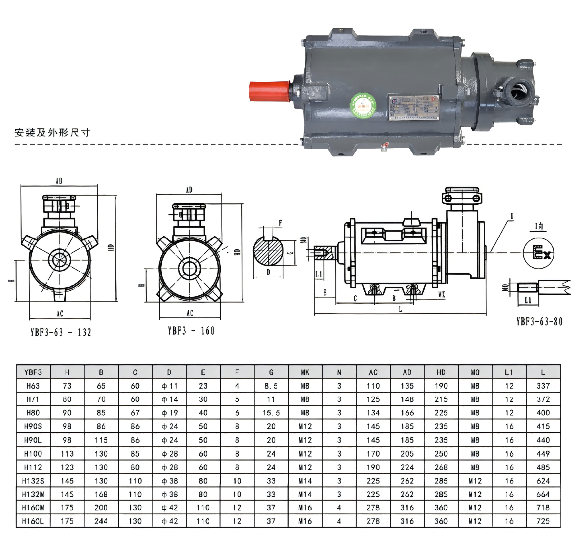 YBF3 Flameproof Motor Series